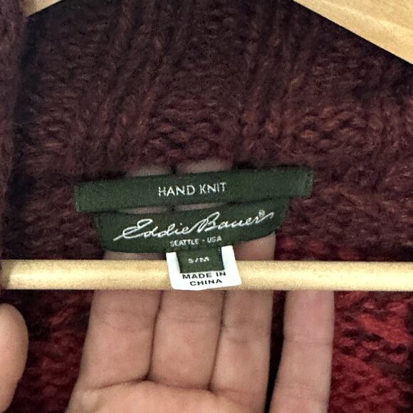 Eddie Bauer Hand Knit Sweater Cardigan Size Medium Women's - Picture 5 of 8